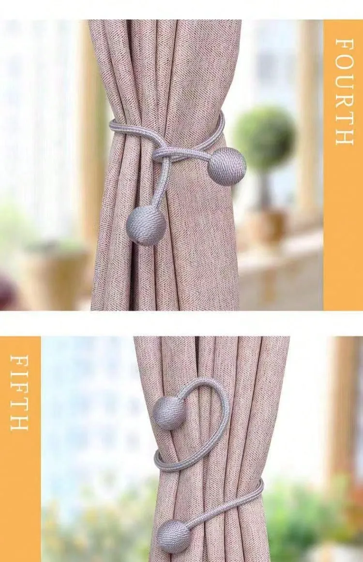 1pc Gray Creative & Minimalist Curtain Tieback, No-Drill Easy-To-Use Curtain Holder