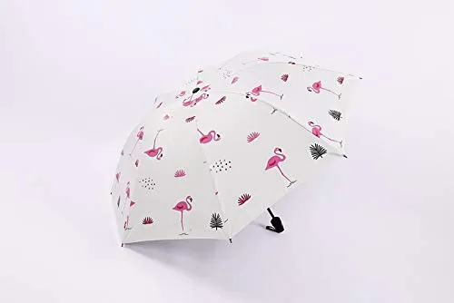 1PC Vinyl Umbrella Pink Flamingo Sun Protection UV Umbrella Sunny and rain Umbrellas