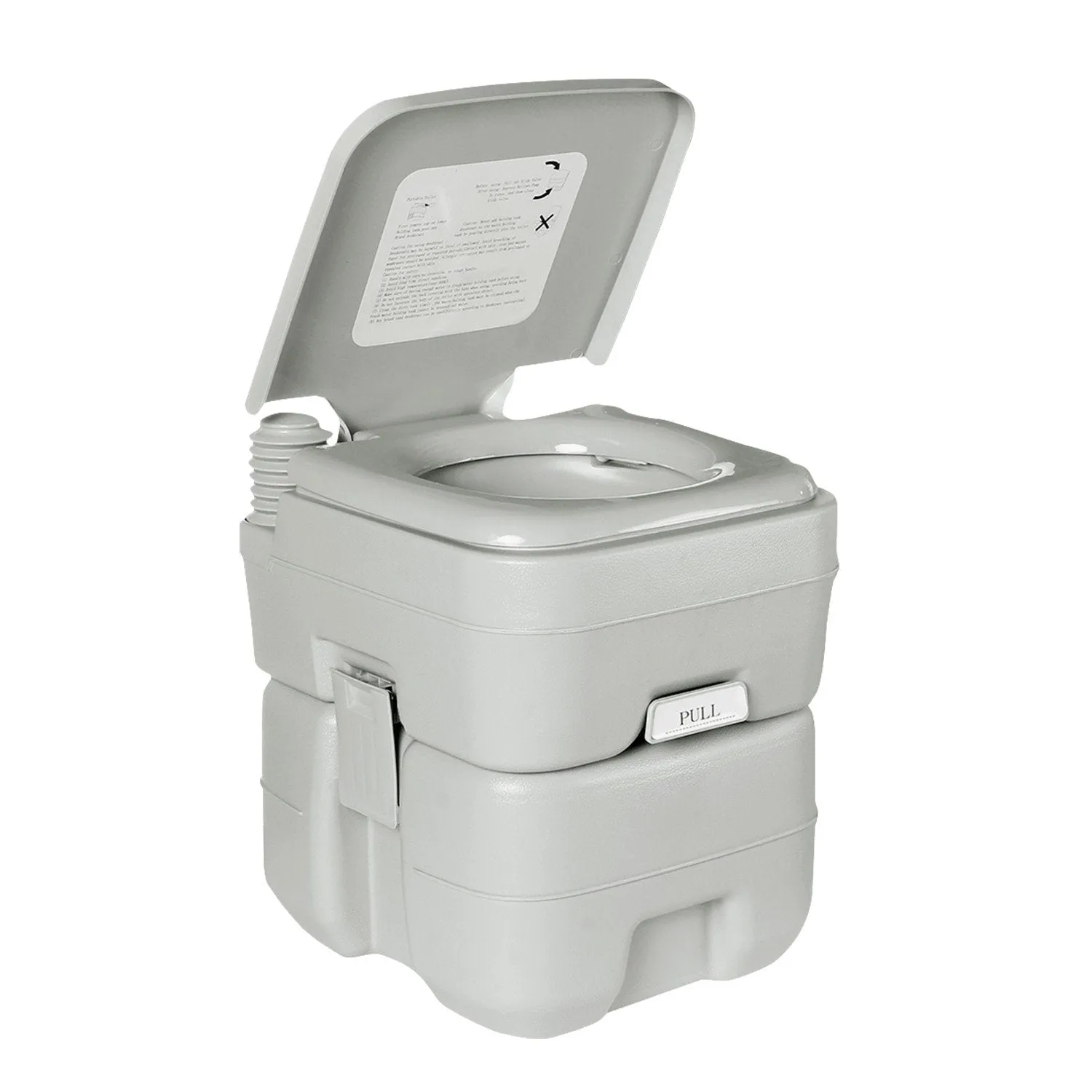 20L Press Flush Camping Toilet, Durable PE ABS - Wallaroo