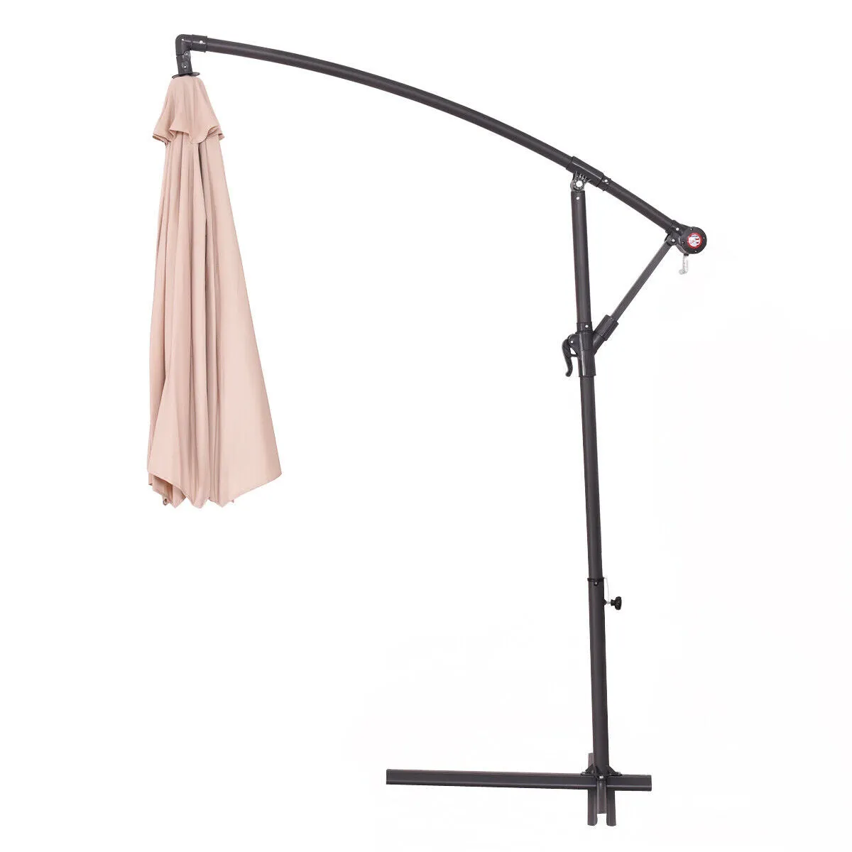 2.7M Outdoor Parasol Garden Cantilever Umbrella Tilt Adjustment-Beige