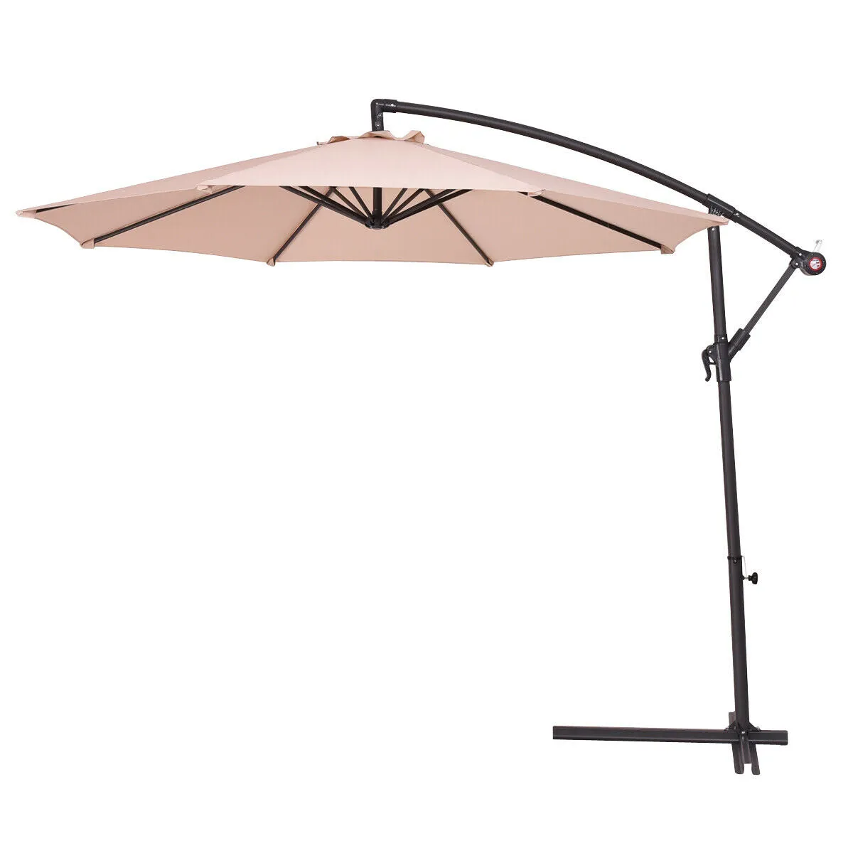 2.7M Outdoor Parasol Garden Cantilever Umbrella Tilt Adjustment-Beige