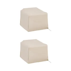 2Pc Furniture Cover Set Tan - 2 Chairs