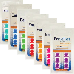 3 Packages of EarJellies Earplugs - Various Colors