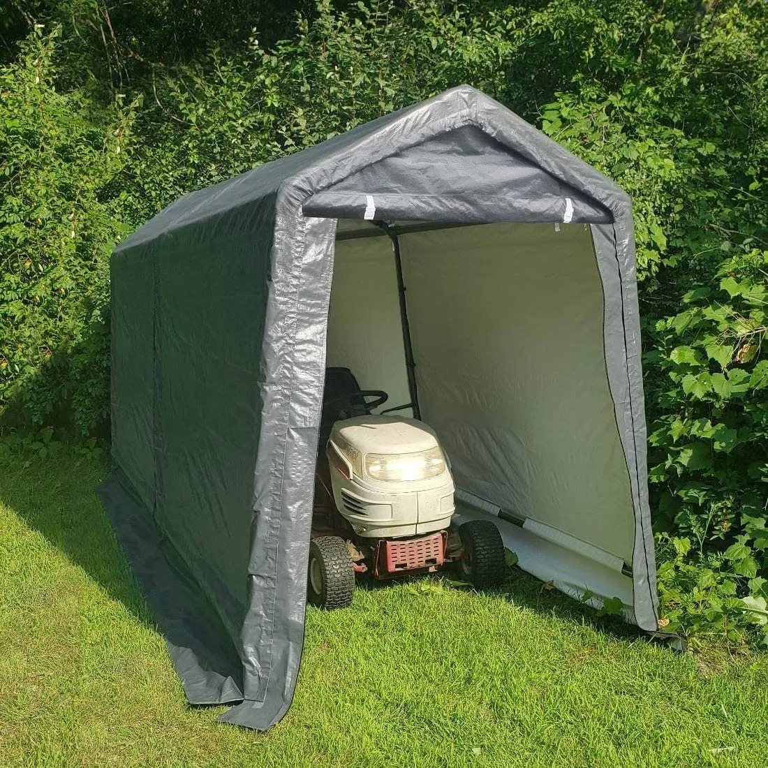 8' x 8' Portable Garage Outdoor Storage-Gray