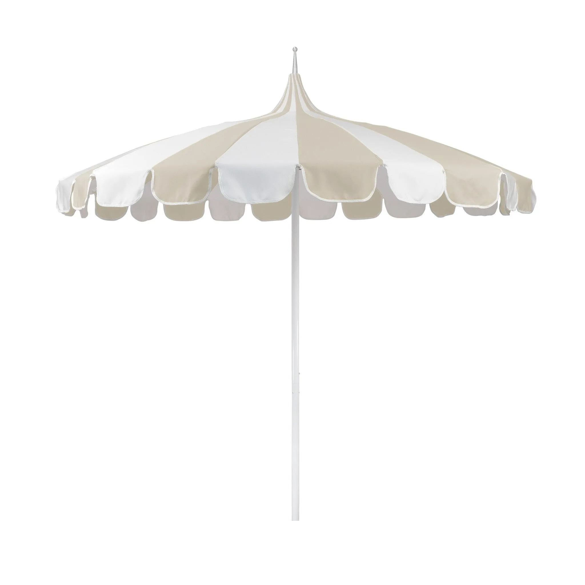 8.5' Pagoda Style Outdoor Umbrella in Antique Beige