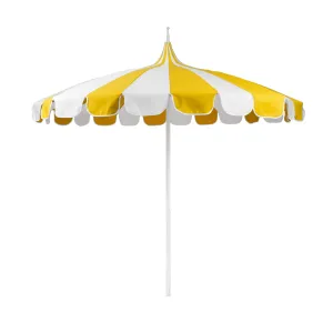 8.5' Pagoda Style Outdoor Umbrella in Sunflower Yellow