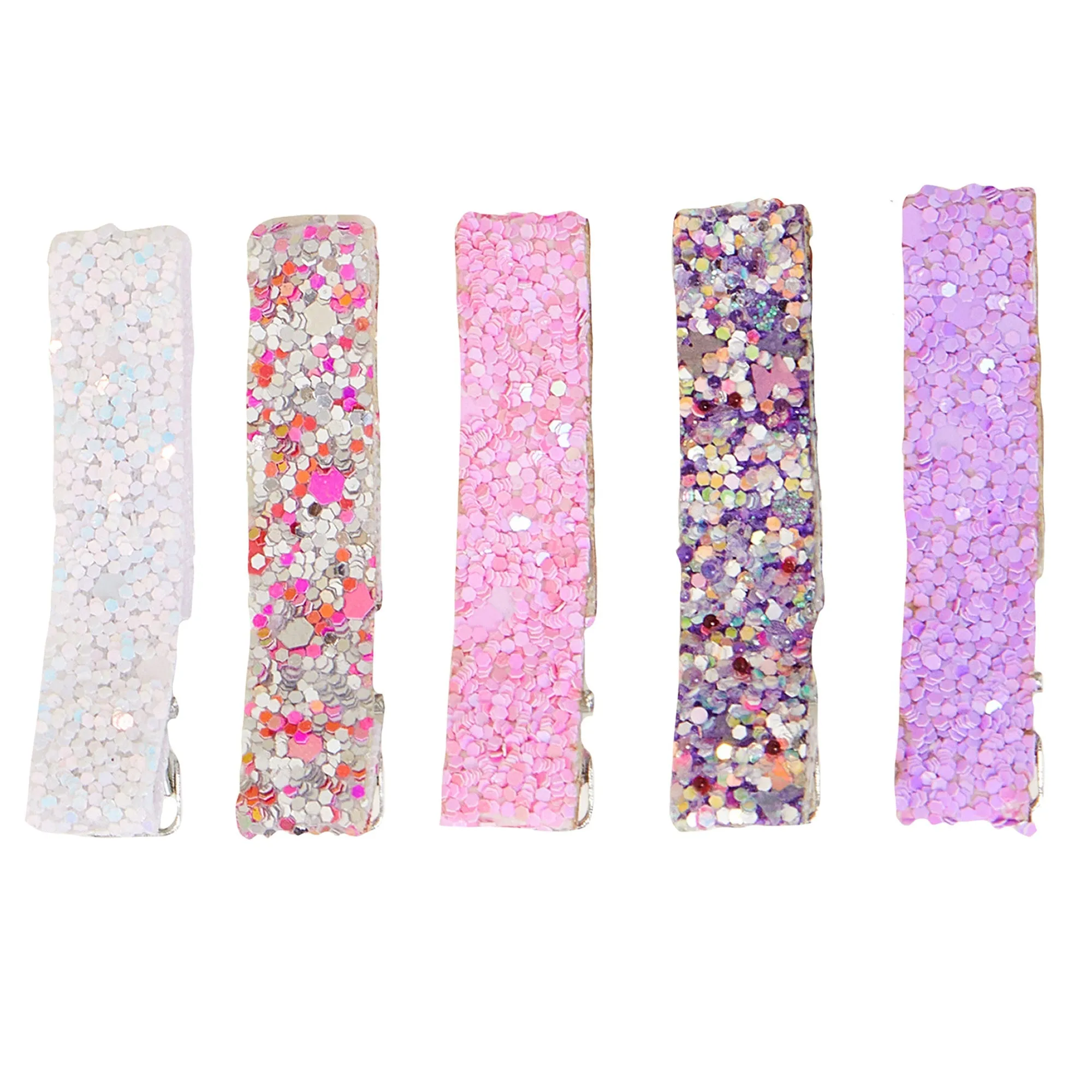 Accessorize London Girl's Glitter Salon Clips 5 Pack