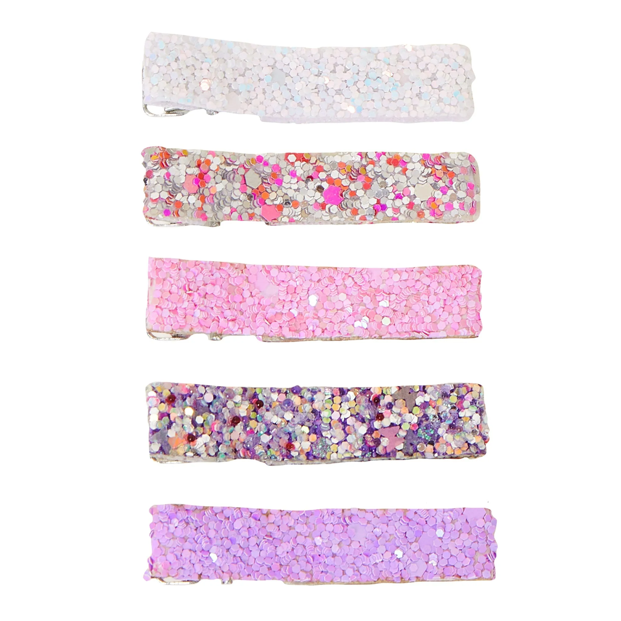 Accessorize London Girl's Glitter Salon Clips 5 Pack