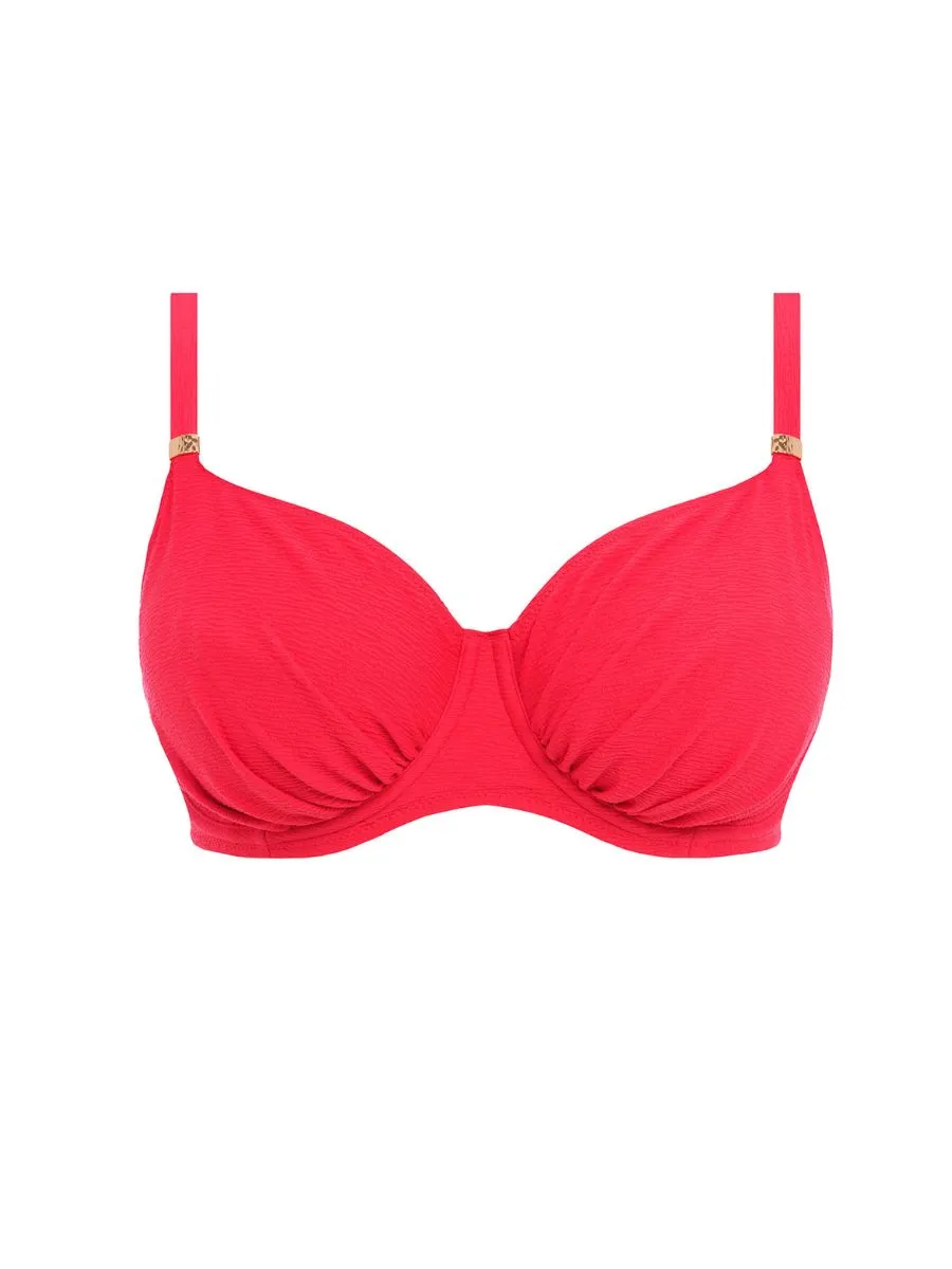 Almeria Gathered Full Cup Bikini Top - Watermelon