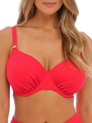 Almeria Gathered Full Cup Bikini Top - Watermelon