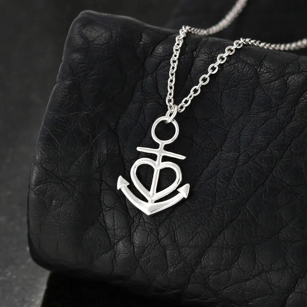 Anchor Heart Necklace With Adorable Message Card Gifts For Mom