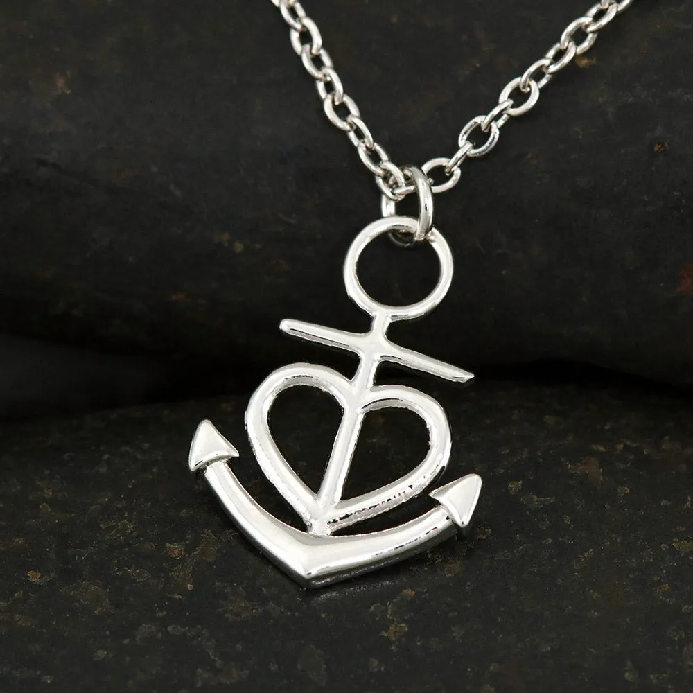 Anchor Heart Necklace With Adorable Message Card Gifts For Mom