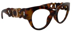 Athena's Fashion High-End Line Bifocal OR Non-Bifocal Black W brown Tortoiseshell  Reading Glasses Round Chic, Inspired by NY Fifth Avenue