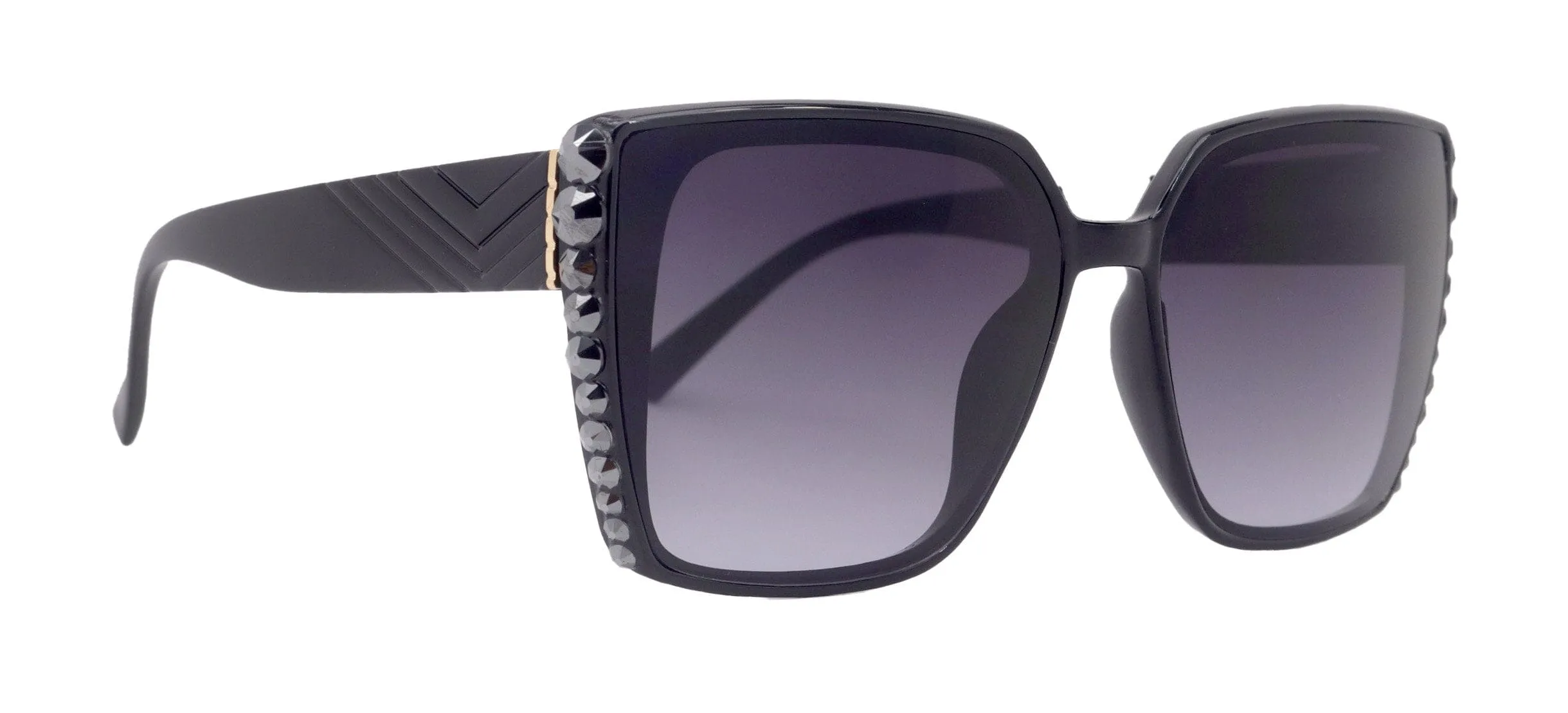 Aurora Bling Women Sunglasses Hematite Genuine European Crystals, 100% UV Protection. NY Fifth Avenue