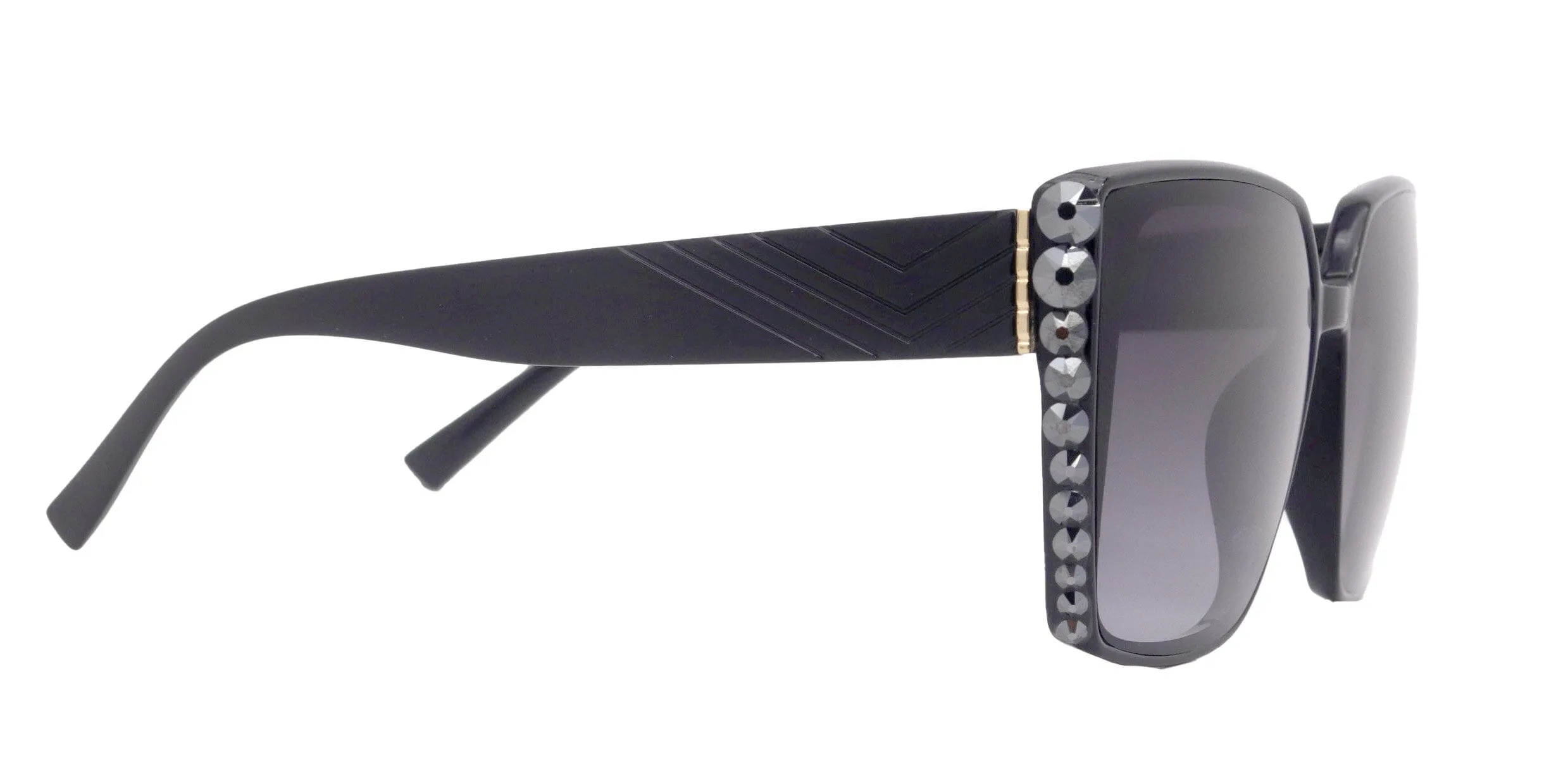 Aurora Bling Women Sunglasses Hematite Genuine European Crystals, 100% UV Protection. NY Fifth Avenue