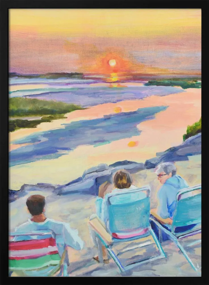 Beach People - Stretched Canvas, Poster or Fine Art Print