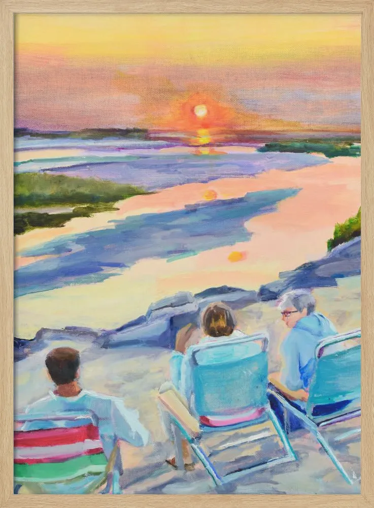 Beach People - Stretched Canvas, Poster or Fine Art Print