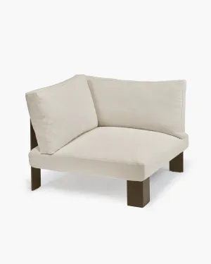 Bench corner seat incl cushion outdoor beige