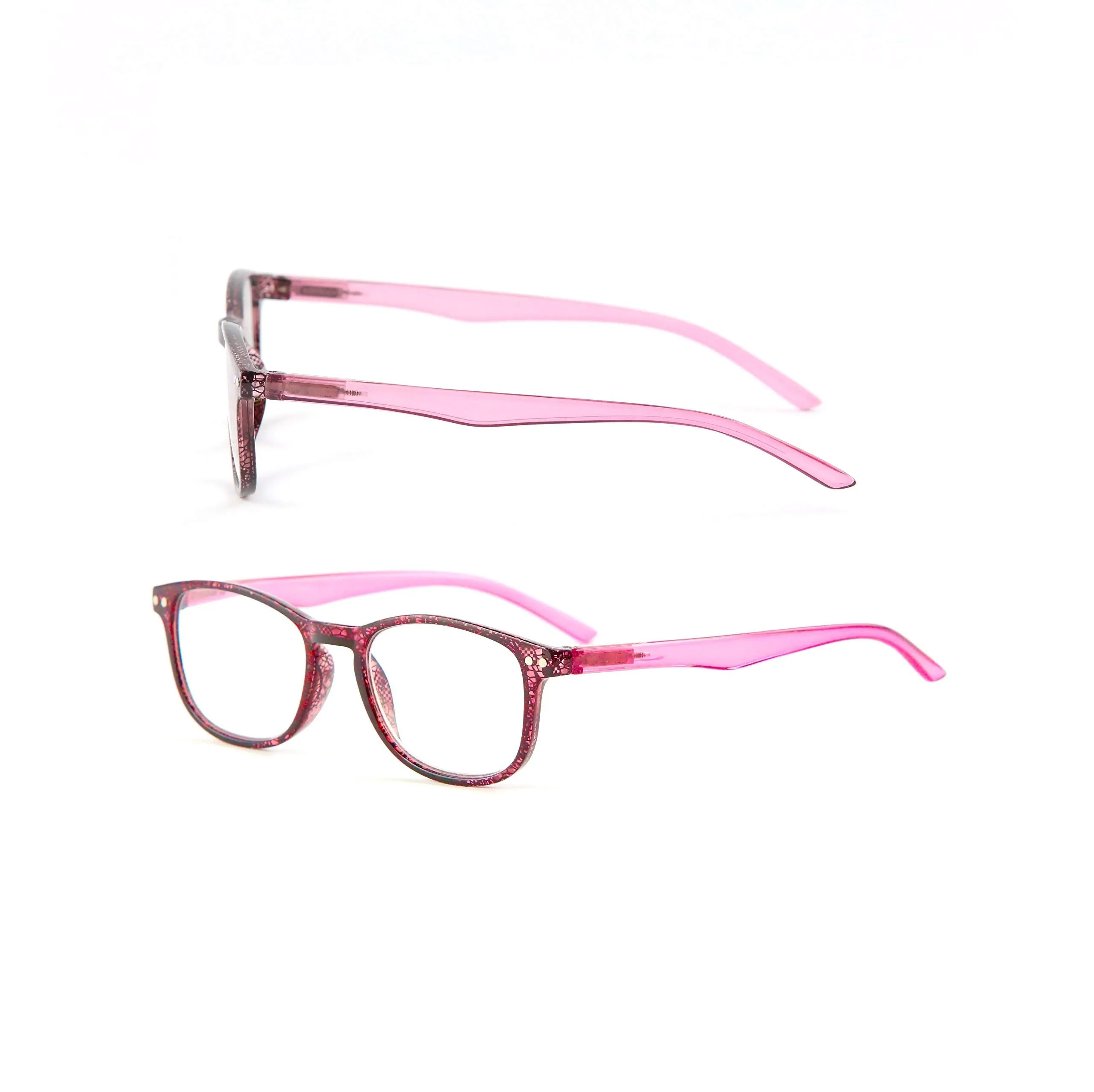 Blue-Light-Blocking-Reading-Glasses-Pink-0-00-Magnification-Computer-Glasses