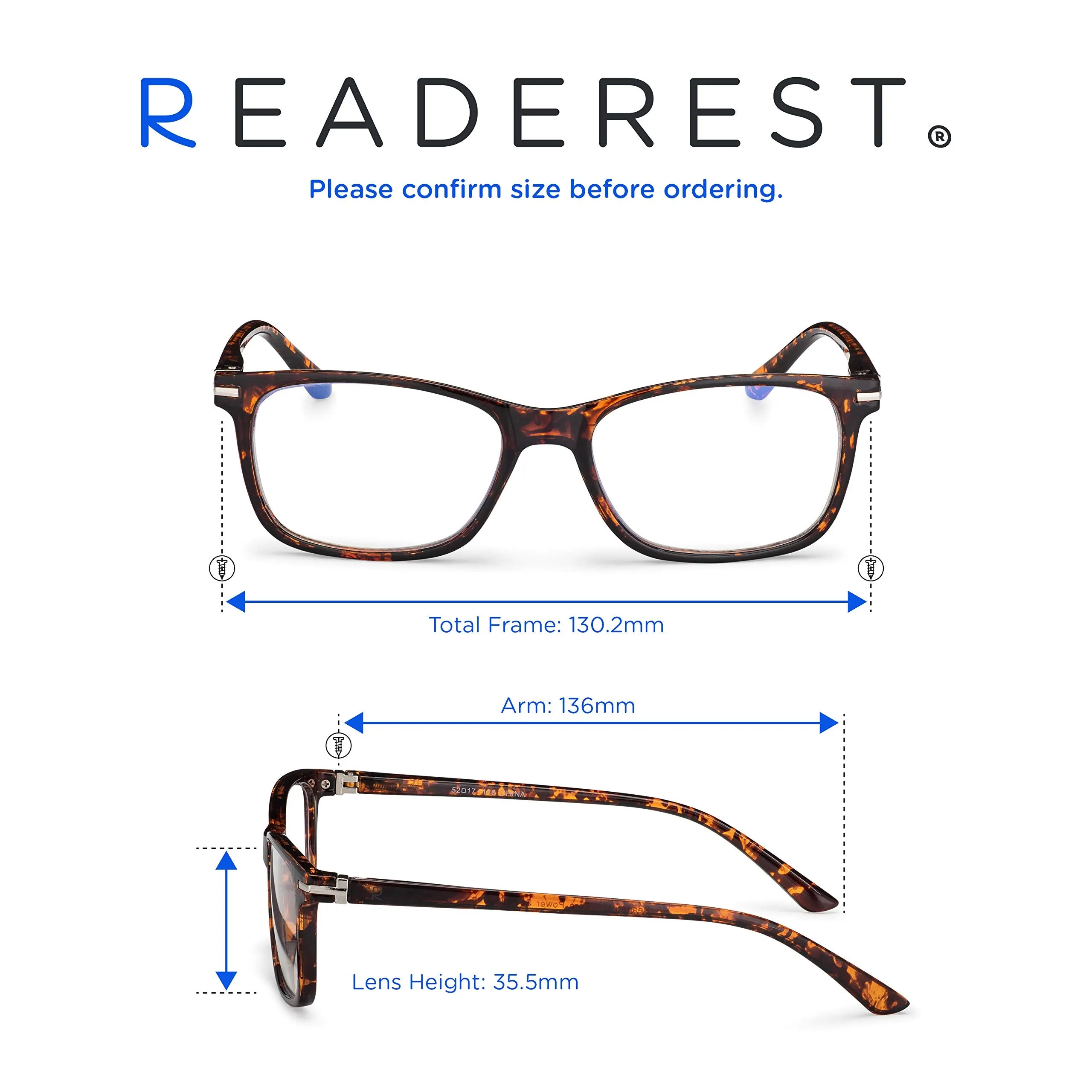 Blue-Light-Blocking-Reading-Glasses-Tortoise-3-75-Magnification-Computer-Glasses