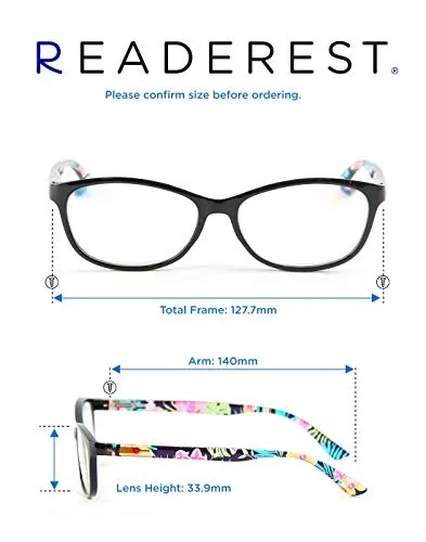 Blue-Light-Blocking-Reading-Glasses-Tropical-0-00-Magnification-Computer-Glasses