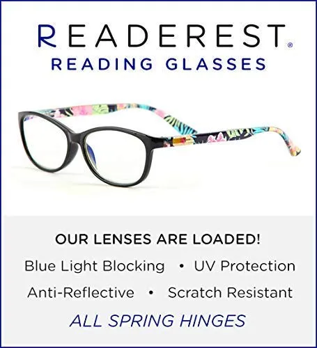 Blue-Light-Blocking-Reading-Glasses-Tropical-0-00-Magnification-Computer-Glasses