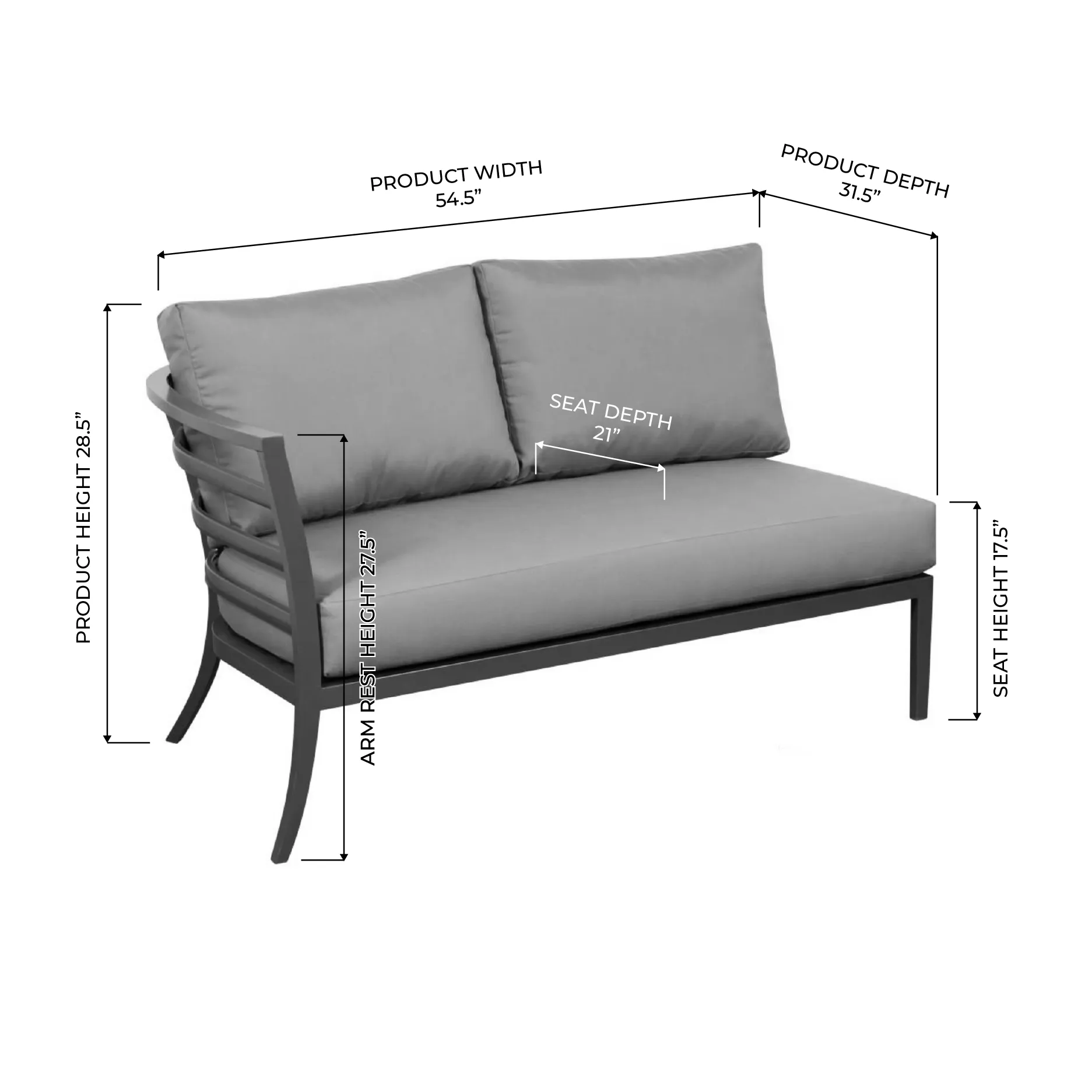 Cabana LAF Loveseat