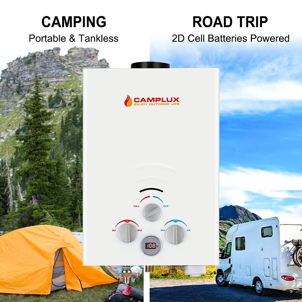 Camplux Outdoor Portable Tankless Water Heater - 1.58 GPM