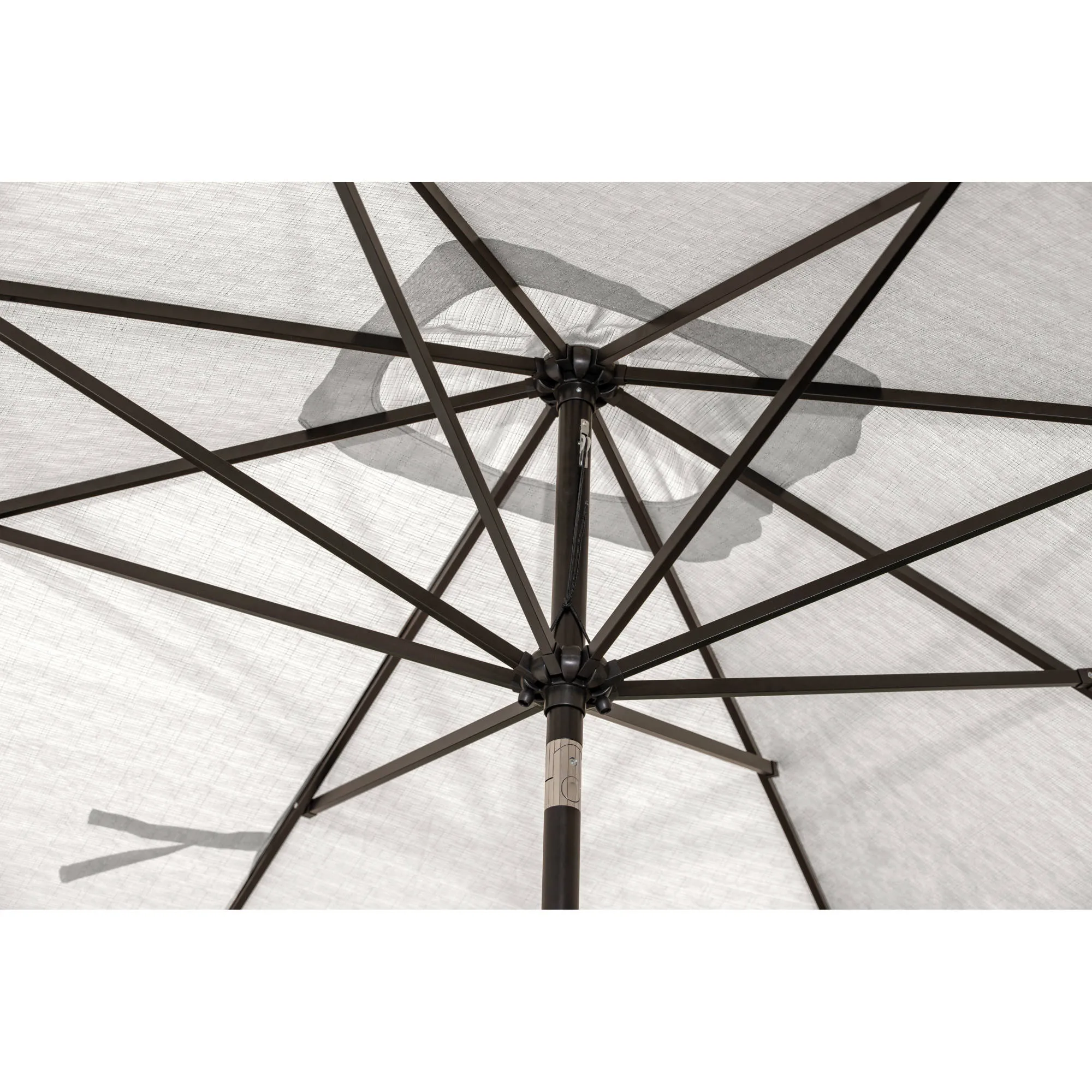 Caspian 8-ft x 10-ft Rectangular Market Umbrella with Olefin Canopy