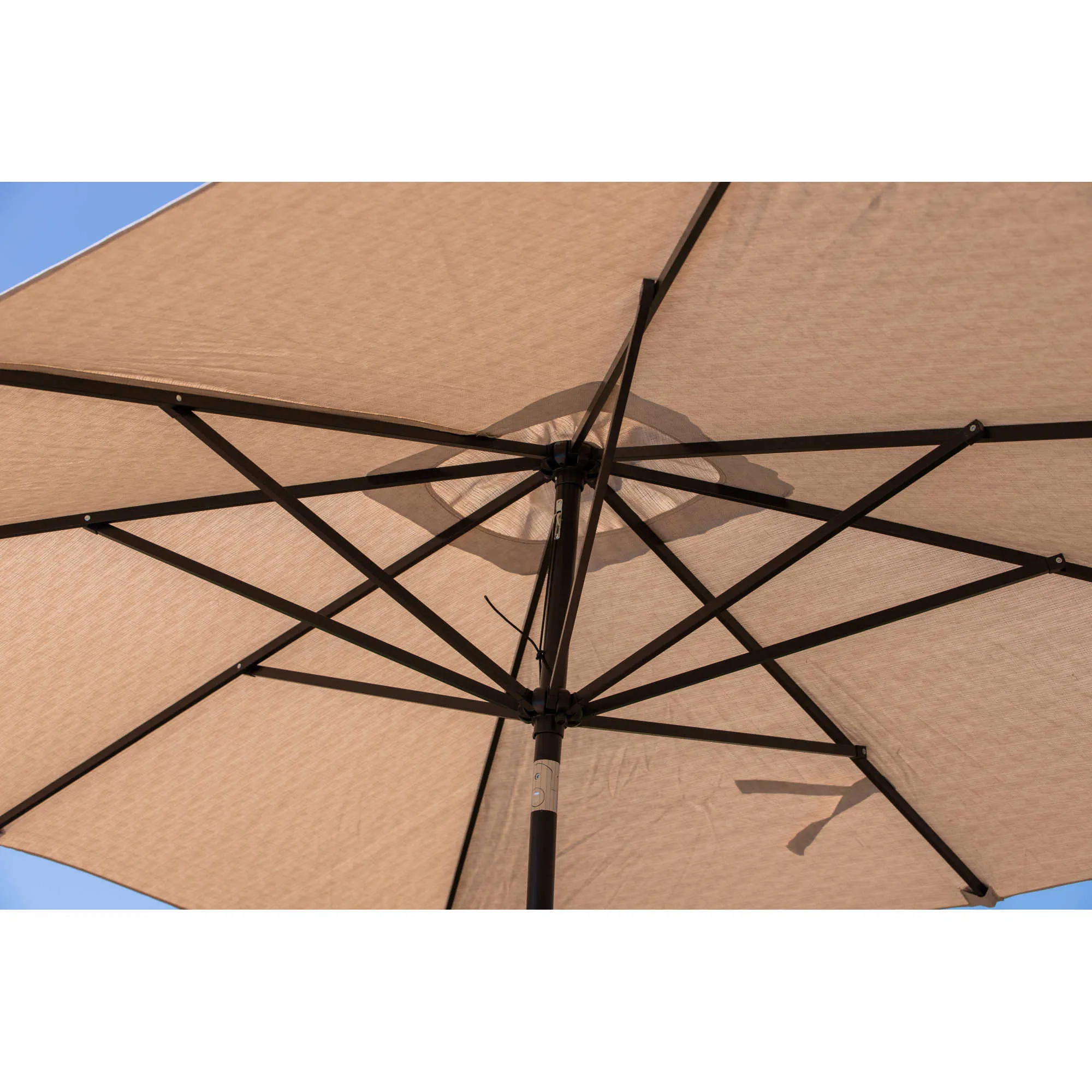 Caspian 8-ft x 10-ft Rectangular Market Umbrella with Olefin Canopy