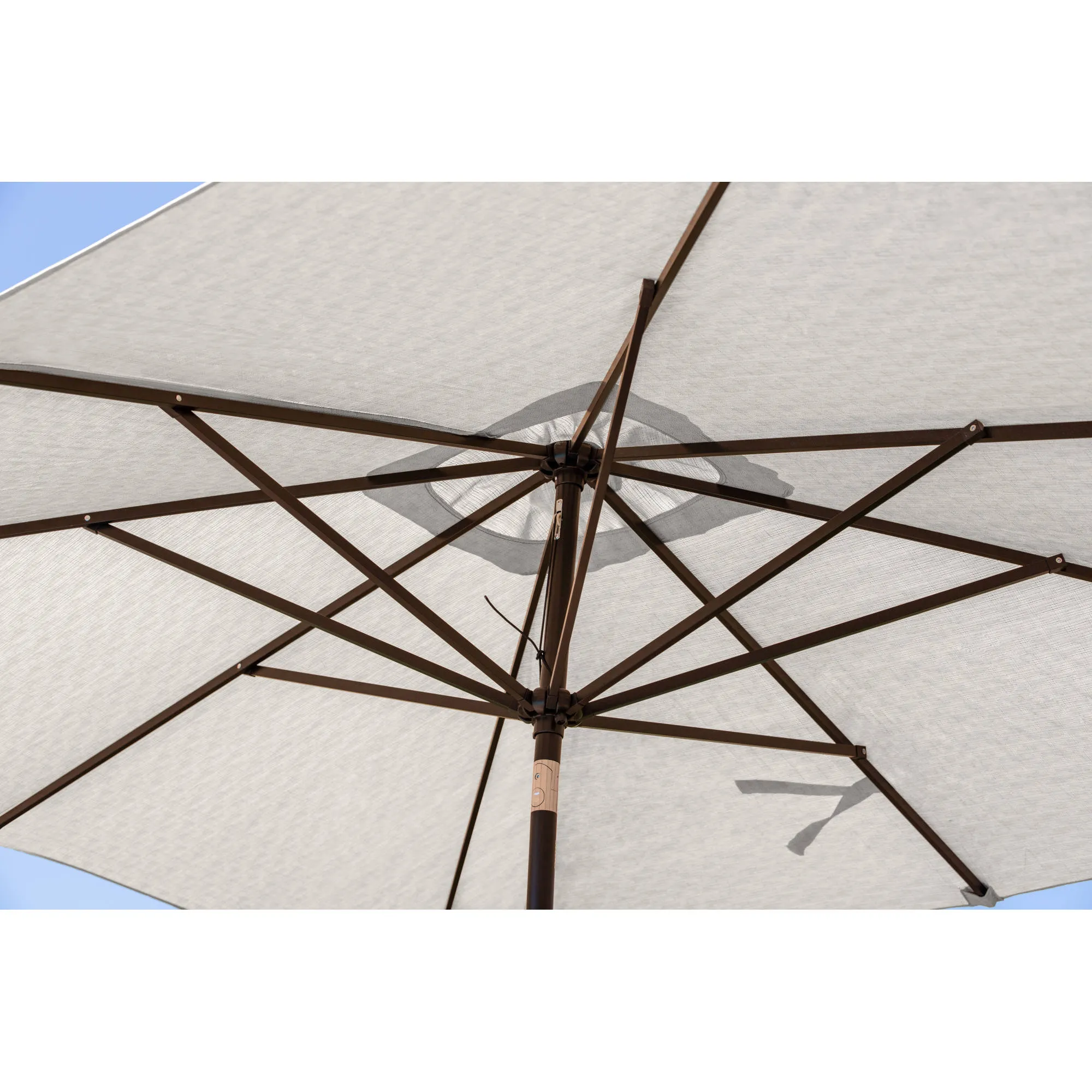 Caspian 8-ft x 10-ft Rectangular Market Umbrella with Olefin Canopy