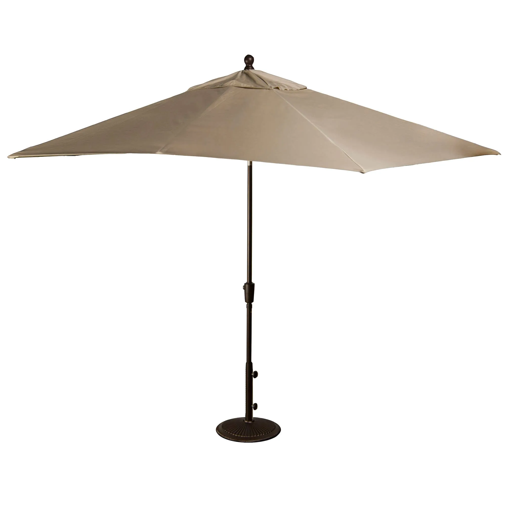 Caspian 8-ft x 10-ft Rectangular Market Umbrella with Olefin Canopy