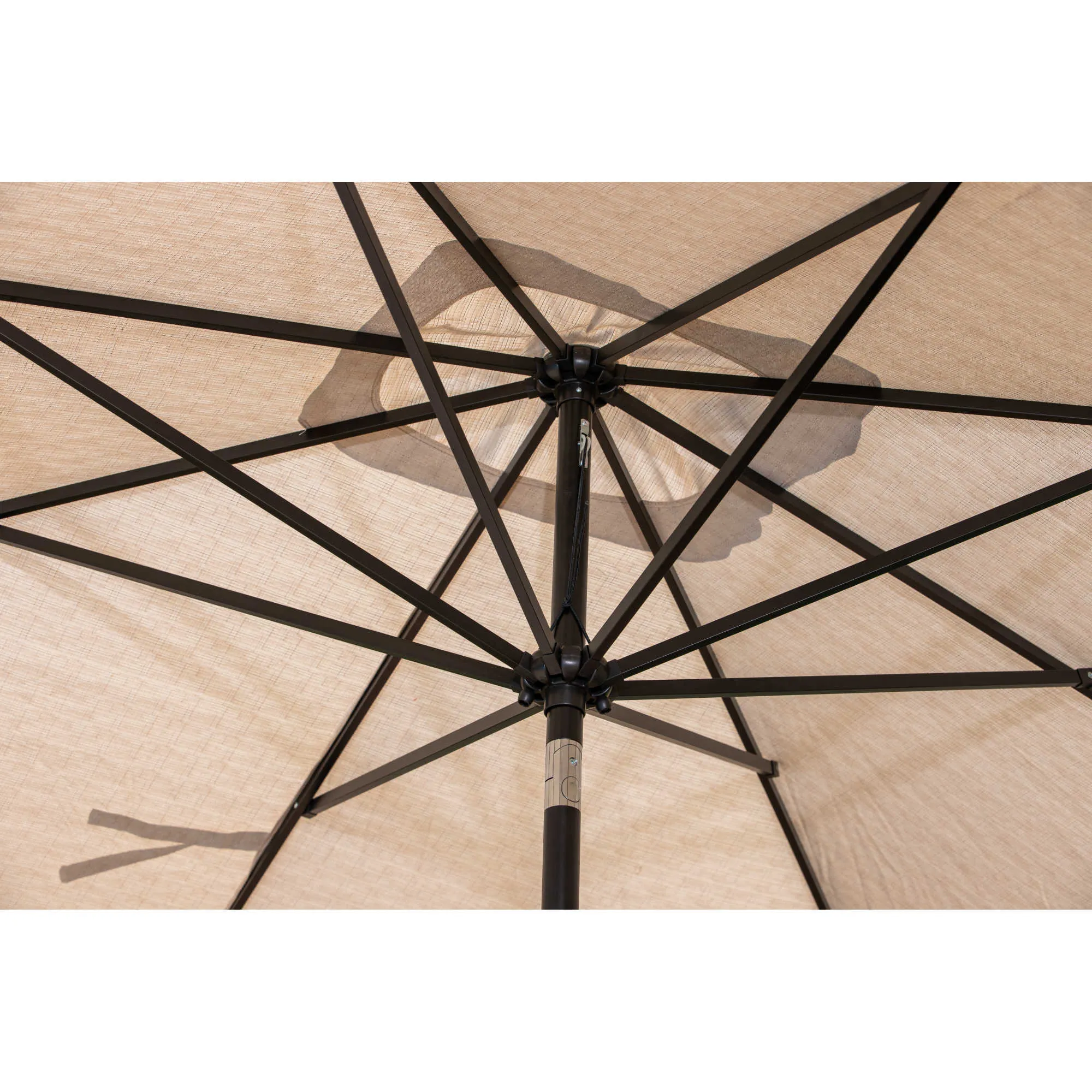 Caspian 8-ft x 10-ft Rectangular Market Umbrella with Olefin Canopy