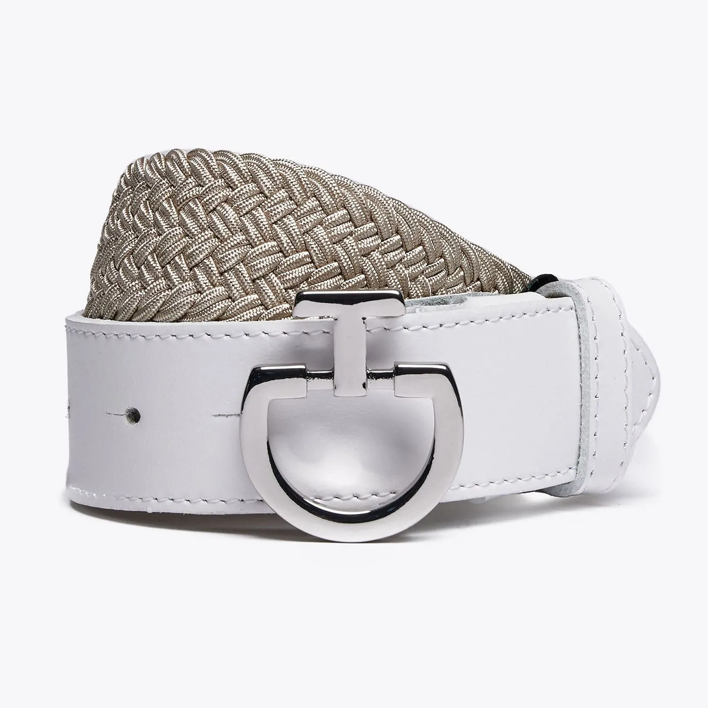 Cavalleria Toscana Elastic Belt - White/Beige