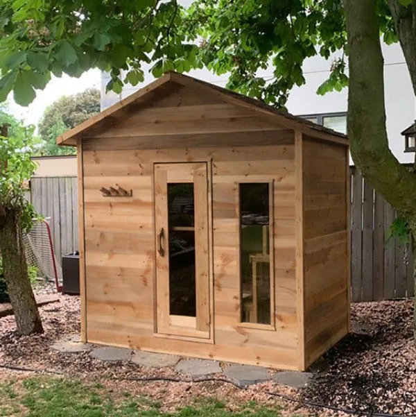 Dundalk LeisureCraft Knotty Cedar Outdoor Cabin Sauna