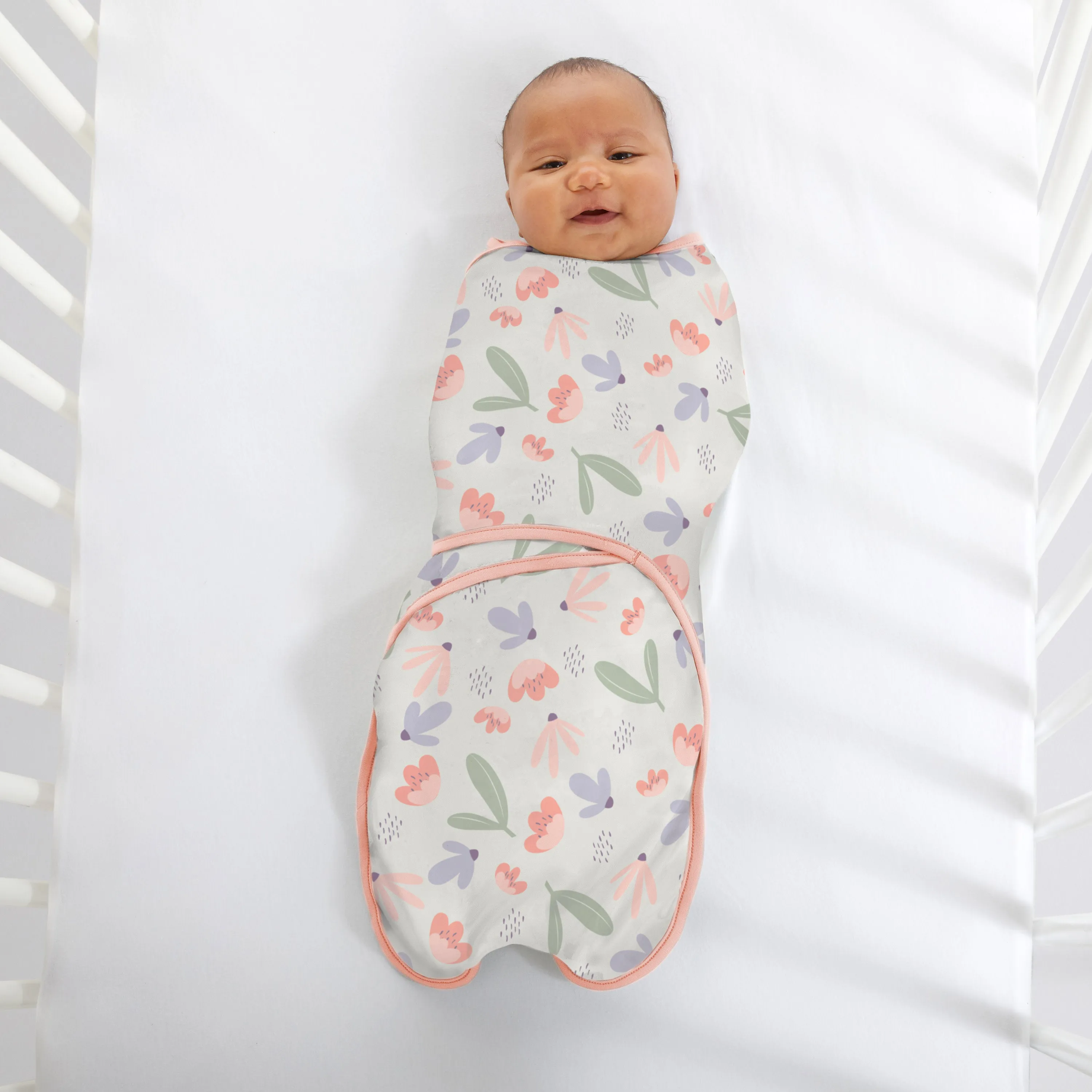 FAREWELL FUSS ADJUSTABLE EASY-WRAP BABY SWADDLE 2 PACK - POSY & COMFY BUNDLE 2-PACK MULTI-USE SWADDLE BLANKET SET - POSY