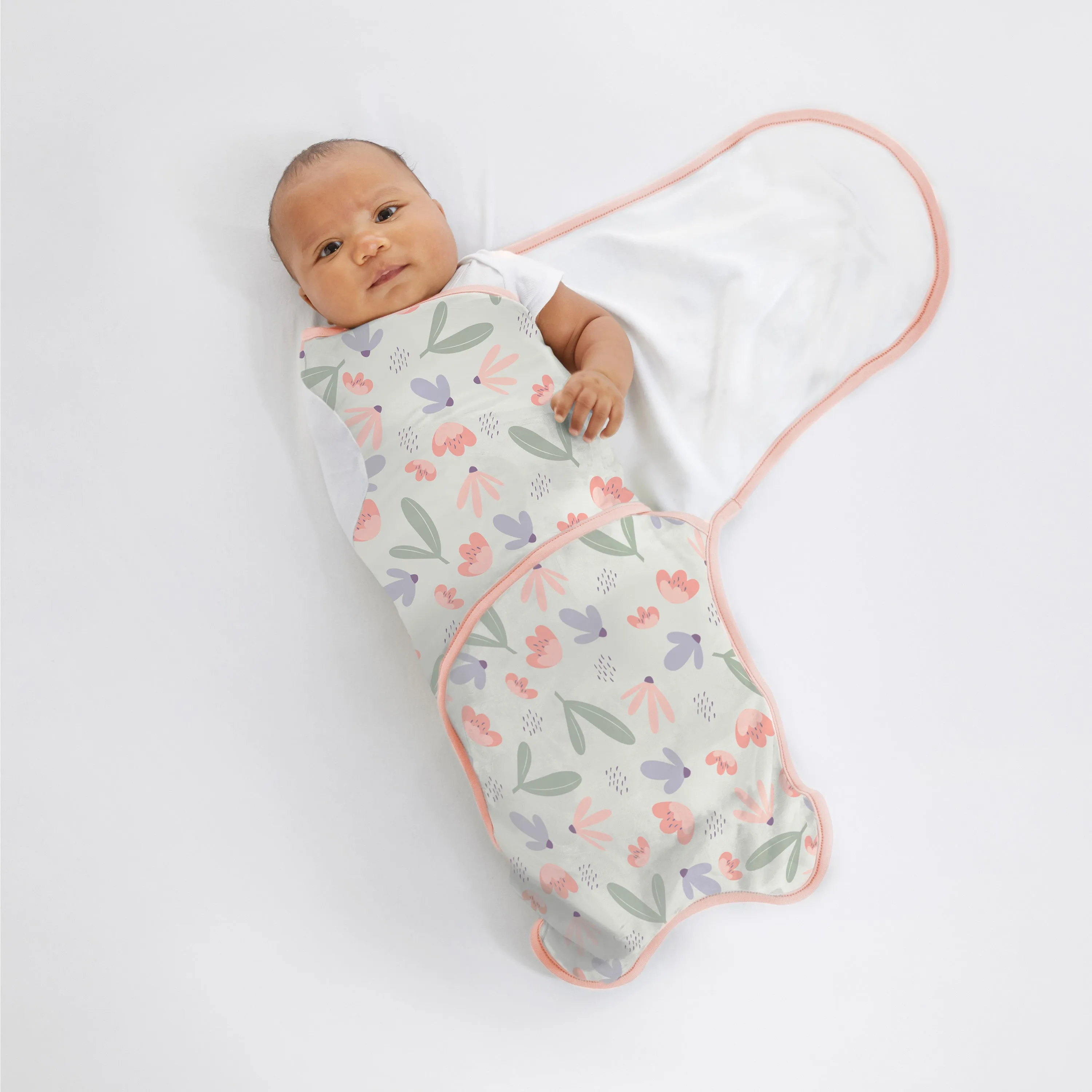 FAREWELL FUSS ADJUSTABLE EASY-WRAP BABY SWADDLE 2 PACK - POSY & COMFY BUNDLE 2-PACK MULTI-USE SWADDLE BLANKET SET - POSY