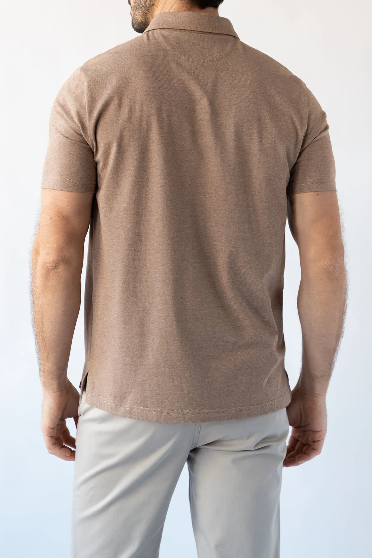 Feeder Stripe Polo - Nature Tan