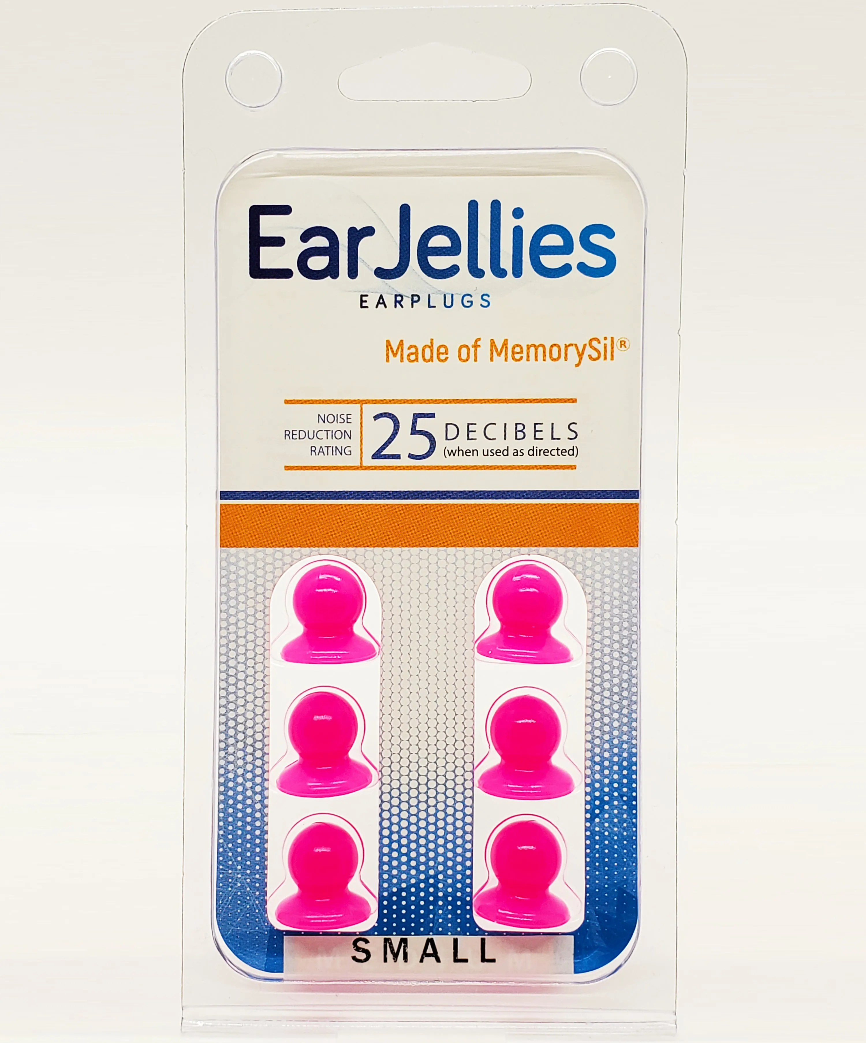 Fluorescent Magenta EarJellies Earplugs - 3 Pairs