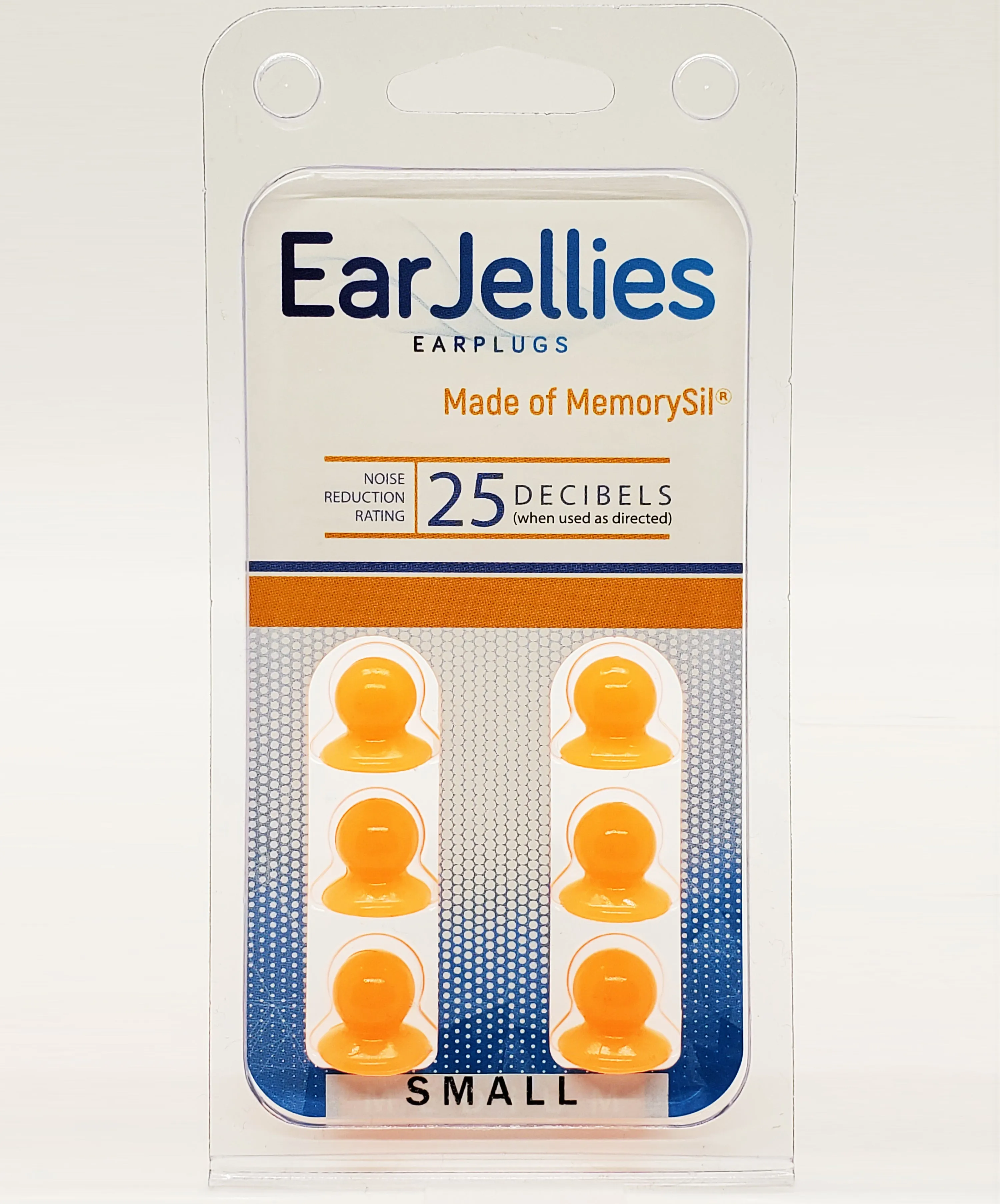 Fluorescent Orange EarJellies Earplugs - 3 Pairs