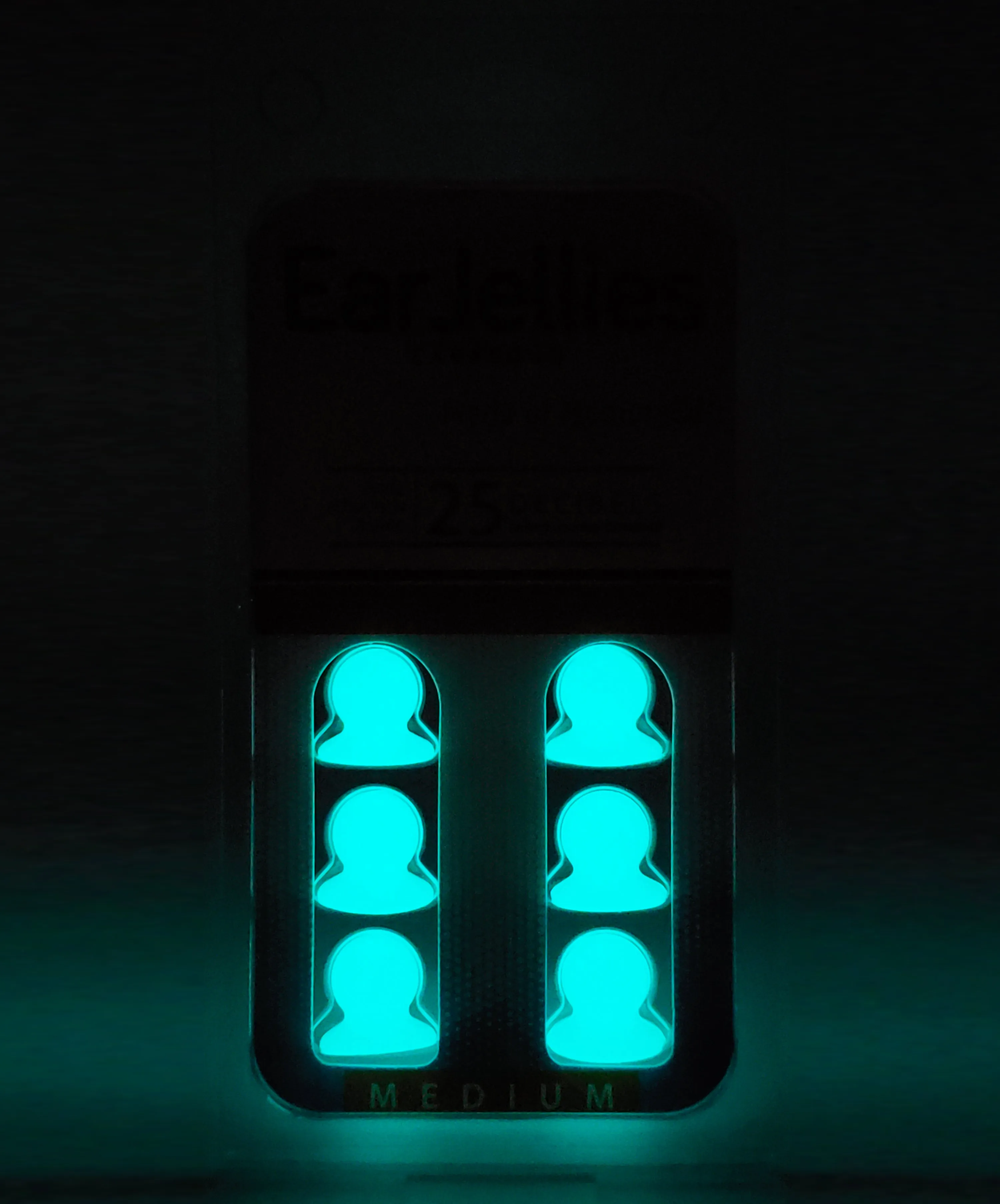 Glow-In-The-Dark EarJellies Earplugs - 3 Pairs