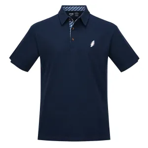 Grateful Dead | Pique Polo | Navy with Bolts