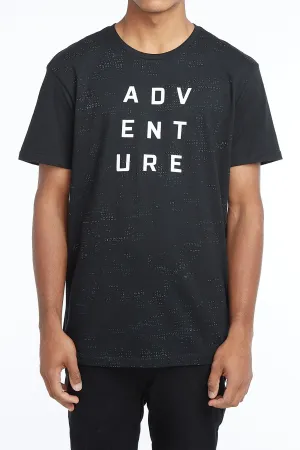 Guys Black Adventure Graphic Tee