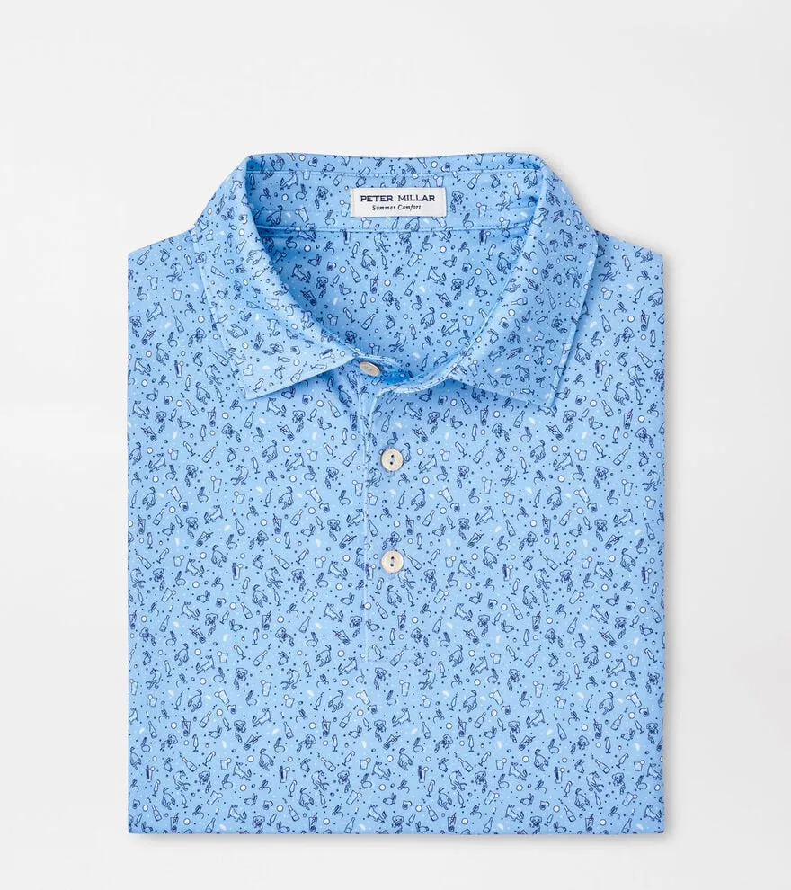 Hair Of The Dog Performance Jersey Polo Cottage Blue