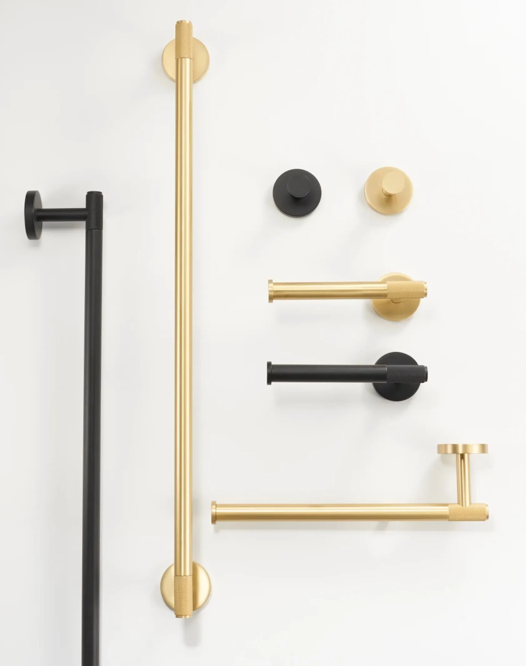 High-Quality Solid Brass Bathroom Accessories - Matte Brushed Brass