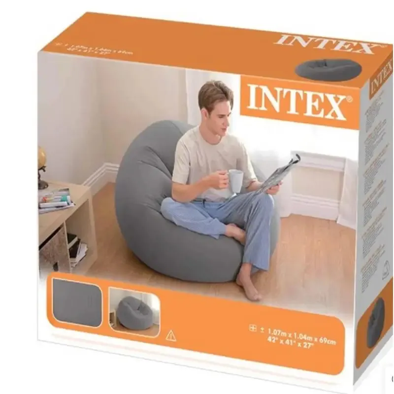 Intex Beanless Bag Inflatable Chair - Grey