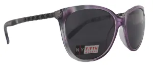 Iris, High-End Line Bifocal (Clear On Top) Reading Sunglasses for Women OR Non-Bifocal Readers Sunglasses (Purple W Grey) NY Fifth Avenue