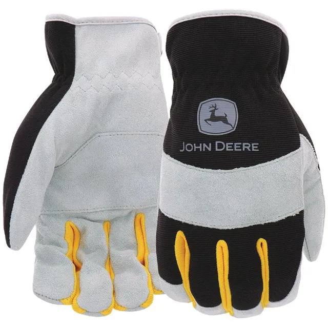 John Deere Split Leather Palm Work Gloves