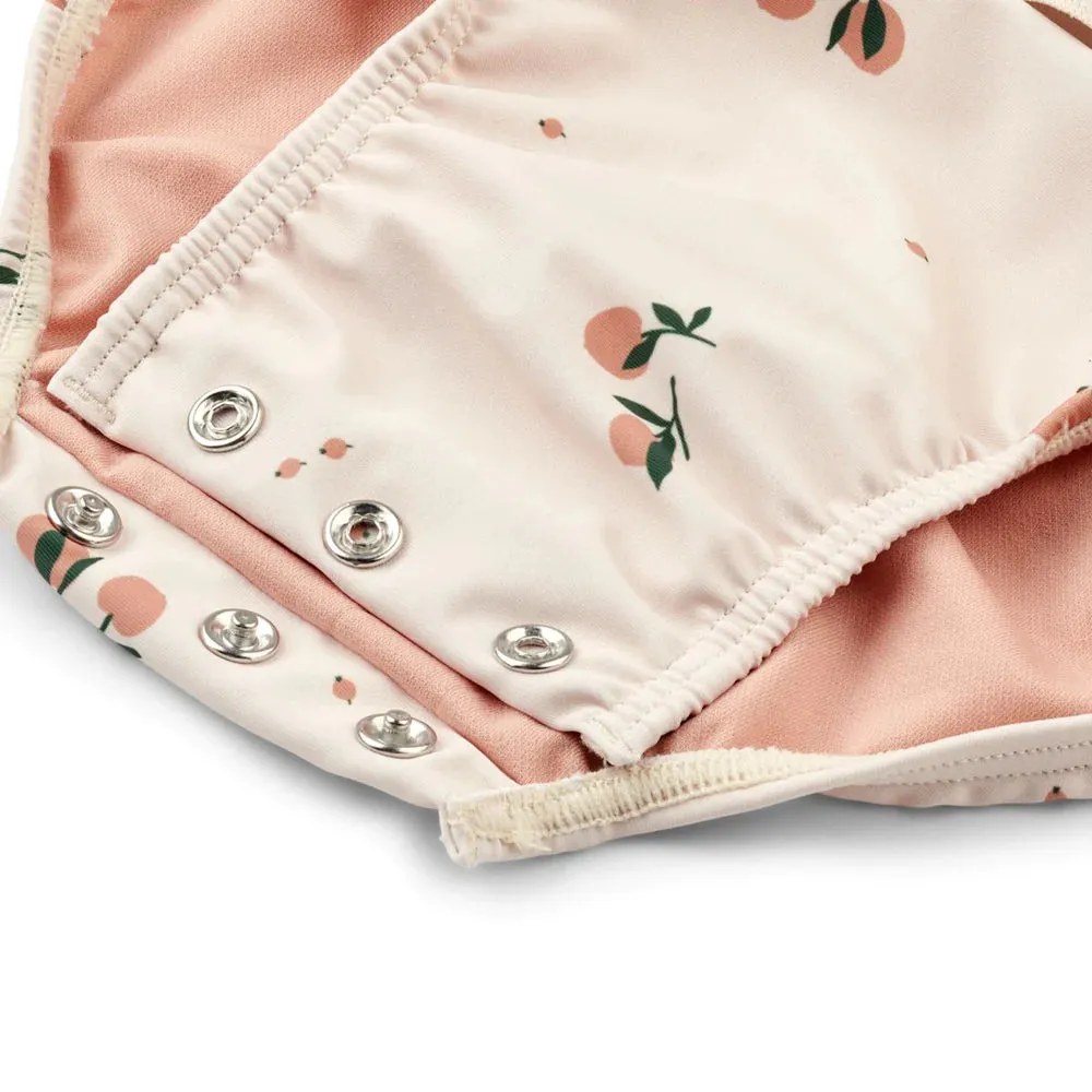 (LW15415 ) Amina Baby Printed Swimsuit - Peach Seashell