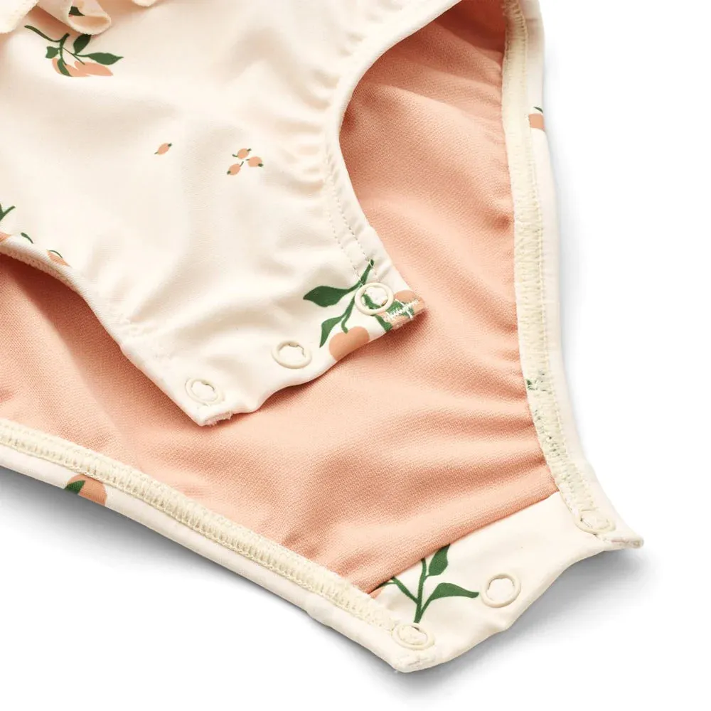 (LW15415 ) Amina Baby Printed Swimsuit - Peach Seashell